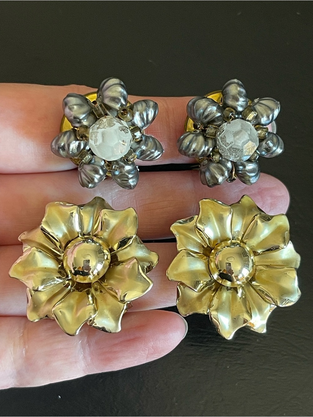 10 pairs Vintage Japan West Germany clip on earrings. - Picture 7 of 12